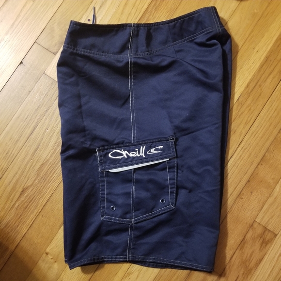 O'Neill Navy Blue Swim Surf Logo Board Shorts 2000s Men's Size 32 Inseam 11.5 - Picture 3 of 10